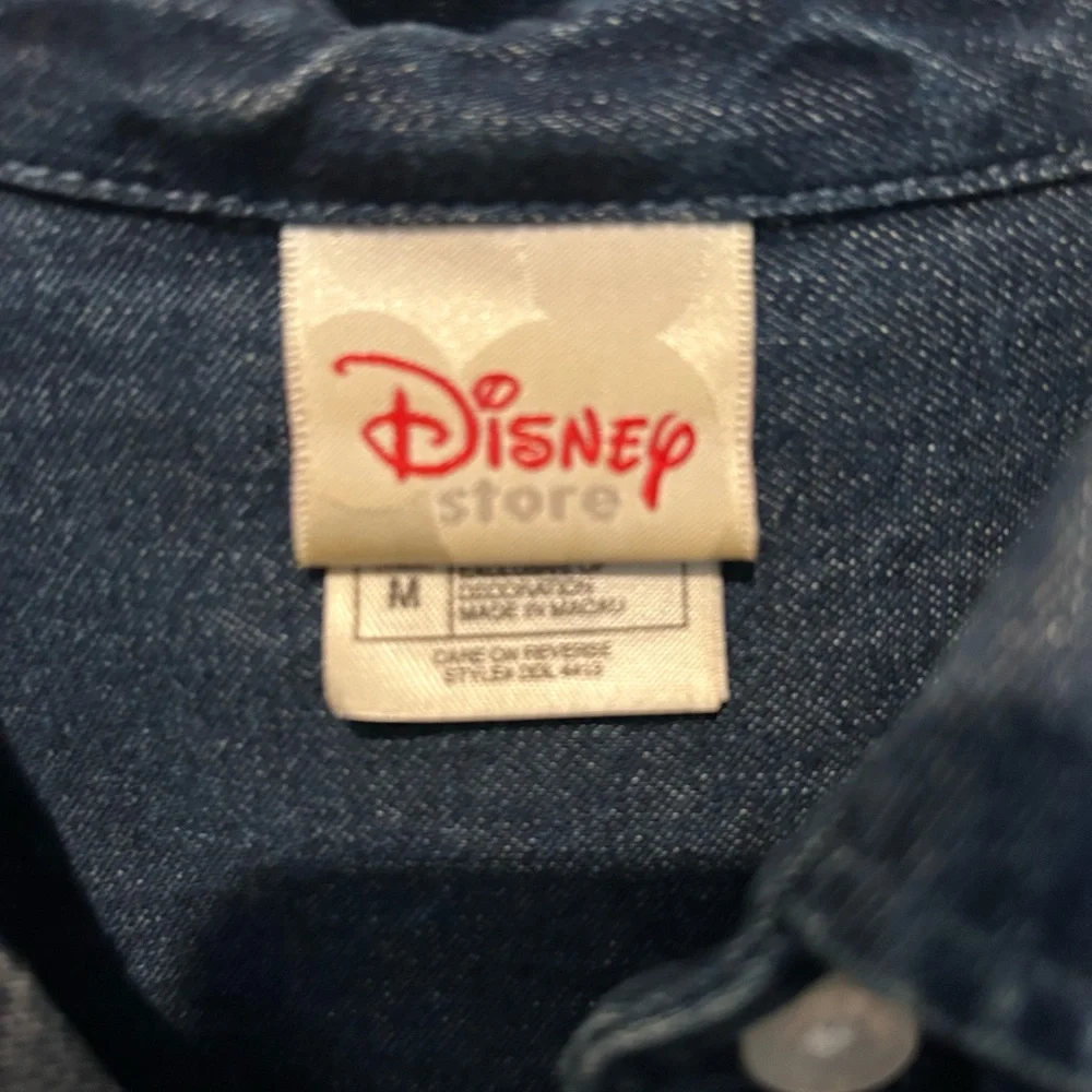 Vintage Disney Tinkerbell Denim Buttonup Shirt - MEDIUM - Picture 5 of 6